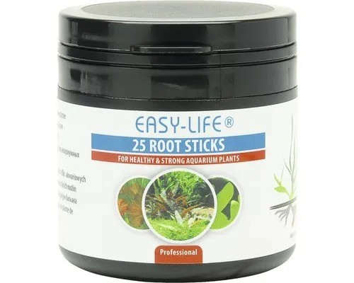 Easy Life Rootsticks - Nährstoffversorgung für Pflanzen - Wasserpflege mit 25 nahrhaften Tonstäbchen, ideal zur direkten Wurzelernährung von Pflanzen wie Cryptocoryne und Echinodorus, ohne Wassertrübung und Algenwachstum.