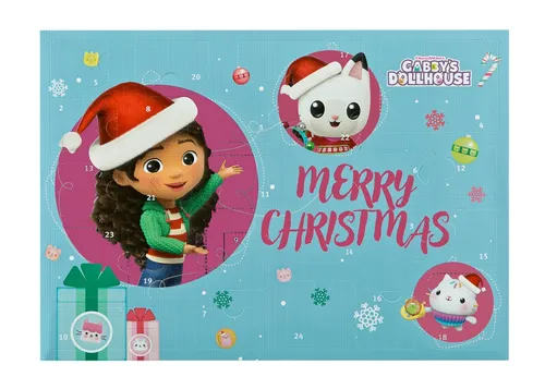 UNDERCOVER Spielzeug-Adventskalender Gabby s Dollhouse - 24-teilig, bunt lila mit Puzzles, Stickern und kreativen Bastelmaterialien für Kinder ab 3 Jahren