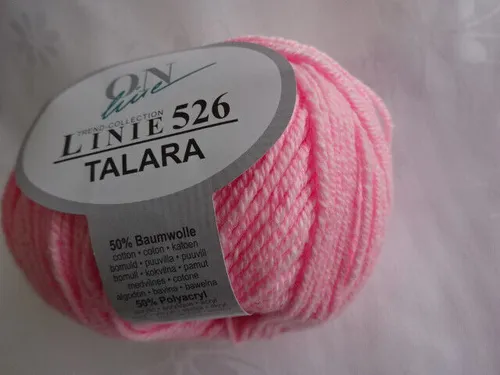 Neu! Linie 526 TALARA -  Fb. 06 rosa - ONline - 50g Knäuel - Baumwolle/Polyacryl