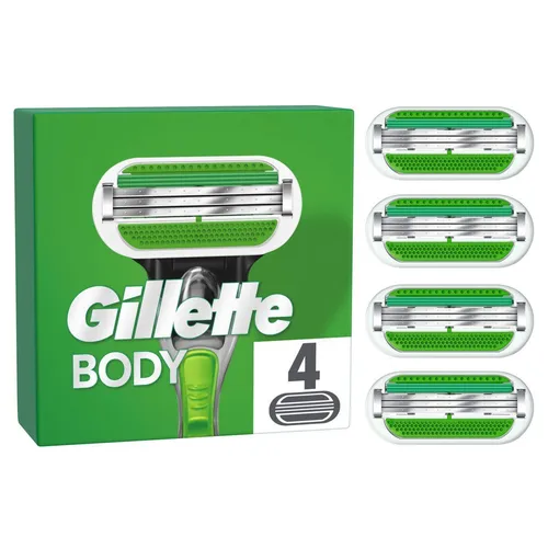Gillette Rasierklingen für Körperpflege - 4 Stück Set - Ersatzklingen für eine sanfte Rasur, ideal für empfindliche Haut und optimalen Hautschutz.