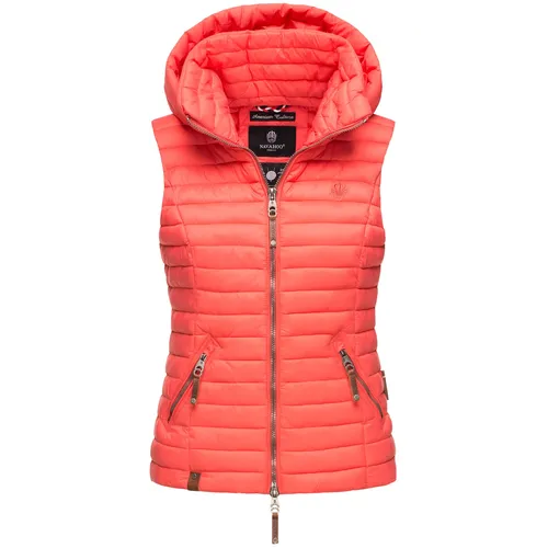 NAVAHOO Damen Designer Steppweste ärmellose Weste mit Kapuze Shadaa