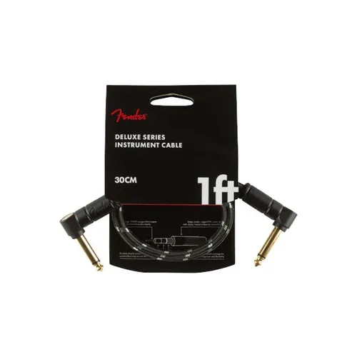 FENDER Deluxe Instrument Cable Angled 30cm BTWD ❘ Kabel ❘ Gitarrenkabel ❘ Klinke
