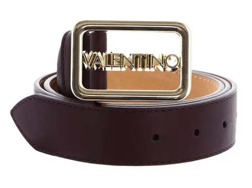 VALENTINO BAGS Synthetikgürtel mit Koppelschließe - Stylischer VALENTINO Gürtel in Vino/Oro, flexibel kürzbar und mit auffälliger Schnalle, ideal für jeden Anlass. Hochwertiges Material sorgt für einen eleganten Look.
