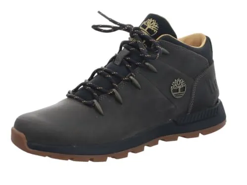 Timberland Mens Mid Lace UP Sneaker castlerock 8 - Wanderschuhe mit umweltfreundlichem Design, aus hochwertigem Leder und ReBOTL-Gewebe, das zu 50% aus recyceltem Kunststoff besteht. Ideal für Alltag und Freizeit, bietet der Sneaker hervorragenden Komfort und Unterstützung.