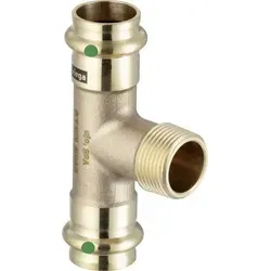 Viega Sanpress T-Stück AG 22 mm x 3/4" - Modell 2217.1 - Sanitärinstallation mit hochwertigem Viega Pressfitting aus Rotguss oder Siliziumbronze, ideal für sichere und langlebige Verbindungen bei maximal 16 bar Druck.