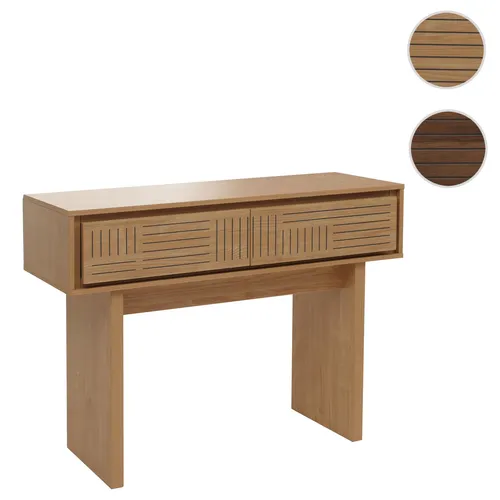 Konsolentisch HWC-O31 - Moderner Telefontisch mit Schubladen - Couchtisch aus MDF mit kratzfester Melamin-Beschichtung, zwei Push-to-open Schubladen bieten großzügigen Stauraum, ideal für Flur, Wohnzimmer oder Arbeitsbereich.