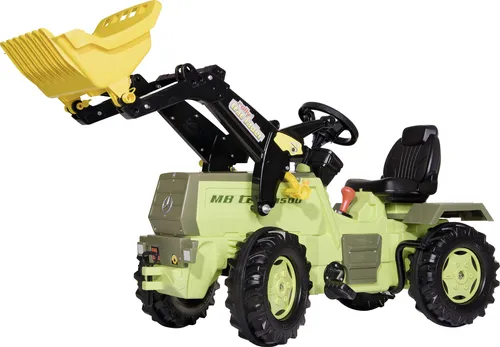 rollyTrac MB-Traktor 1500 mit Frontlader - Tretfahrzeug für Kinder, ideal für kleine Bauprojekte im Freien, fördert die Motorik und Kreativität. Geeignet für 3-11 Jahre.