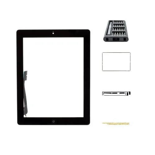kaputt.de Touchscreen kompatibel mit Apple iPad 4 Premium-Set