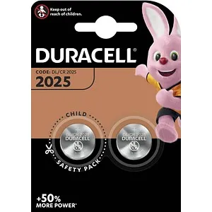 Duracell DL2025B2 - 2er-Pack 3V Lithium-Knopfzellenbatterien, zuverlässig und langlebig für Ihre Geräte