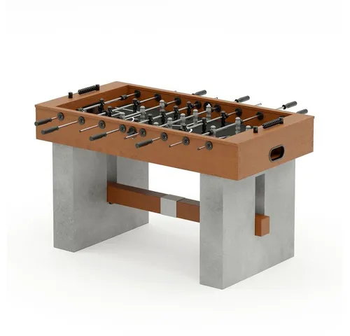 BISON Kickertisch Loft - Eleganter Tischkicker aus Birkenfurnier - Tischkicker für Indoor-Spiel, robust mit Buchenholz-Finish und stabilen Betonoptik-Beinen. Genießen Sie erstklassigen Spielspaß mit hochwertigen Materialien und innovativen Gleitlagern.
