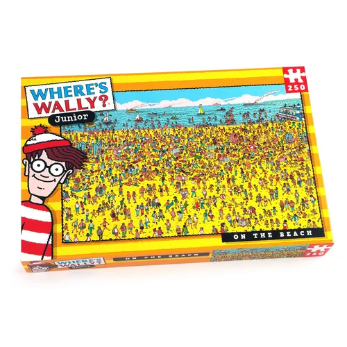 Paul Lamond Where's Wally Beach Puzzle (250-Piece), Red and White