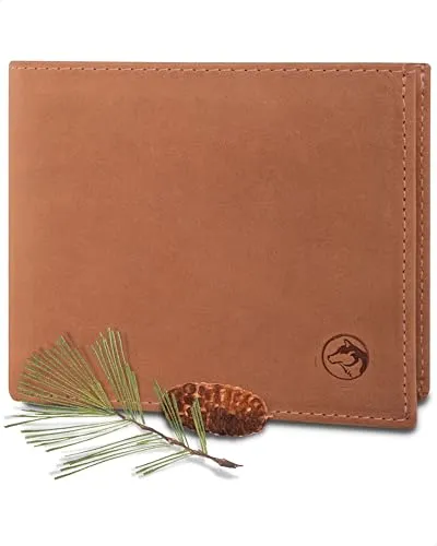 Wolfstrøm Geldbörse Herren Leder 'Nørge' – Tri-Fold mit RFID-Blocker - Elegante Herren Geldbörse aus Vollnarbenleder, handgefertigt in Europa. Mit RFID-Blocker, Platz für 8 Karten und große 200 € Scheine. Ideal für stilbewusste Männer.