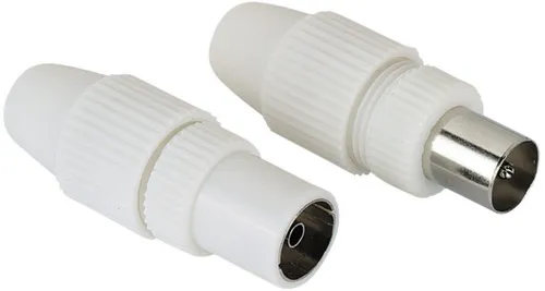 Hama Antennenstecker und Adapter Koax-Set, Stecker/Kupplung