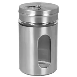 Metaltex Gewürzstreuer aus Glas und Inox, 100ml - Eleganter Gewürzstreuer mit 3-stufigem Drehverschluss. Ideal für eine präzise Dosierung Ihrer Lieblingsgewürze. Kompakt und stilvoll für jede Küche.