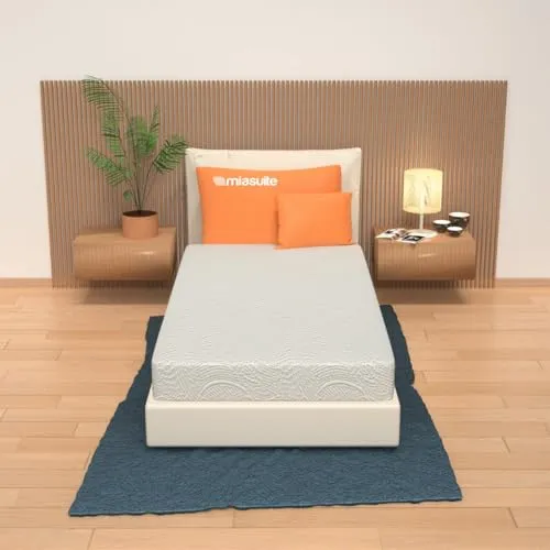 MiaSuite Matratze 135x190 - Orthopädisch und Abnehmbarer Bezug - Matratzen der Klasse 1, höhe 14 cm, aus unverformbarem Waterfoam für optimalen Schlafkomfort und natürliche Wirbelsäulenunterstützung. Hygienisch mit waschbarem Bezug.