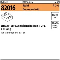 LINDAPTER-Ausgleichsscheiben ART 82016 P2 M 24 galvanisch verzinkt - Sonstige Elektroinstallationsartikel, langlebig und korrosionsbeständig dank galvanischer Verzinkung für zuverlässige Verbindungen.