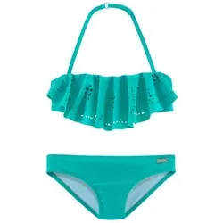 Buffalo Bandeau-Bikini mit modischem Volant blau 158/164