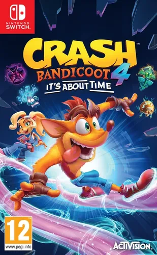 Crash Bandicoot 4: It's About Time - Nintendo Switch - Nintendo Switch-Spiel mit innovativen Gameplay-Elementen, neuen Masken-Fähigkeiten und vielen spielbaren Charakteren – erlebe temporeiche Abenteuer durch verrückte Welten!