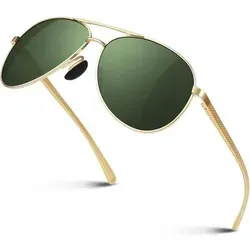CGID Sonnenbrille Herren Pilotenbrille mit polarisierten Linsen - Maximaler Tragekomfort dank ergonomischer Bügel und Nasenpads. Leichter Al-Mg Rahmen für Stabilität und Flexibilität. Ideal für Outdoor-Aktivitäten mit 100 % UV-Schutz.
