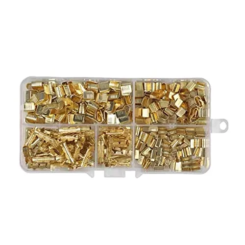 Fpreeza 454TABC U-förmige Kupfer-Ringkabelschuhe, Crimp-Set, nicht isoliert, Kabeldraht, , elektrischer Stoßverbinder, 500 Stück