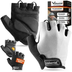 Valkental Fahrradhandschuhe - Fingerlose Radhandschuhe für Herren & Damen, gepolstert & rutschfest - Fahrradbekleidung, atmungsaktive Fingerlose Radhandschuhe mit Gel-Polsterung für optimalen Halt und Komfort beim Radsport.
