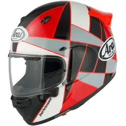 Arai Quantic Peak Helm - rot, Größe XL für Männer - Hochwertiger Motorradhelm mit e-cLc-Helmschale für Stabilität und geringes Gewicht. Ideal für sportliches Touring und optimale Aerodynamik.