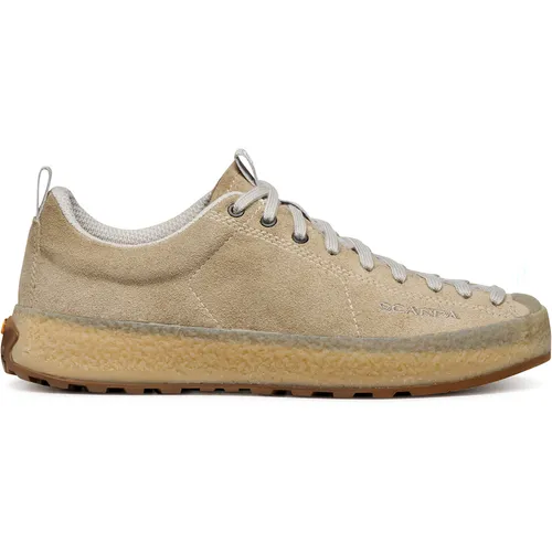 Scarpa Mojito Wrap - Lifestyle-Schuh in Light Desert, Größe 39 - Inspiriert von der Kletterwelt, bietet der MOJITO WRAP einen handgefertigten Riemen und ein bewährtes Schnürsystem. Hergestellt aus Evolo Leder, das nachhaltig produziert wird, vereint er Stil und Funktionalität.