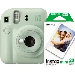 Fujifilm Instax Mini 12 Mint Green + Fotopapier (20 Stück)