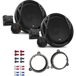 JBL Club 6500C Auto Lautsprecher mit Einbauset für Renault Master III - Hochwertige 2 Wege Kompo Lautsprecher für Renault Master III (ab 2014). Genießen Sie den legendären JBL-Sound mit kraftvollen Bässen und klaren Höhen. Ideal für den einfachen Einbau in die Türen vorne.