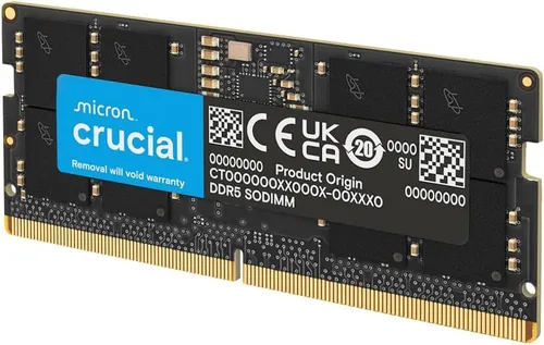 Crucial Classic SODIMM DDR5-5600 - 48GB - Dual Channel - RAM für Laptops, 48GB (2 x 24GB) im Dual Channel, blitzschnelle 5600 MHz für optimale Leistung und schnelle Datenverarbeitung.
