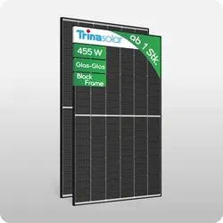 Trina Solar Vertex S+ 455W Doppelglas Solarpanel - Hochwertiges Solarpanel mit 455W Leistung, ideal für nachhaltige Energiegewinnung. Robustes Doppelglas-Design für erhöhte Langlebigkeit und Effizienz.