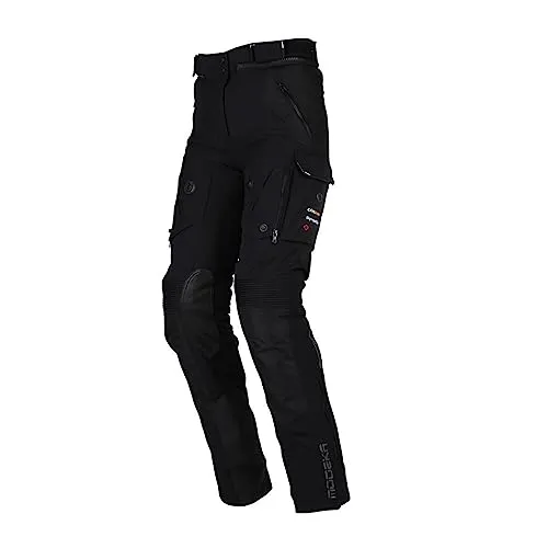 Modeka Panamericana 2 Damen Motorrad Textilhose - Schwarz, Größe M - Motorradhose aus robustem 1000 D Cordura® mit optimaler Belüftung durch AirDraft und AirVent, perfekt für Sicherheit und Komfort beim Fahren.