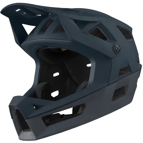 IXS Helm Trigger FF Marine Sm (54-58 cm) - Leichter Integralhelm für Mountainbike, E-Bike & BMX - Fahrradhelme, der leichteste Integralhelm mit nur 595 g, ASTM DH zertifiziert, bietet optimale Belüftung und Komfort durch Vortex Active-System und Fidlock-Verschluss.