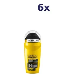 L'ORÉAL PARIS MEN EXPERT Deo-Roller Invincible Sport 6er Pack - Der Invincible Sport Deo Roll-on bietet bis zu 96 Stunden Schutz vor Körpergeruch. Mit einer hautfreundlichen Formel ist er ideal für alle Hauttypen und sorgt für zuverlässigen Schutz, auch während sportlicher Aktivitäten.