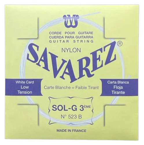 Savarez Einzelsaite für klassische Gitarre TraditionsSavarez-Saiten für klassische Gitarre Traditional Concert 523B Einzelsaiten — G3 Bass — geeignet für 523B