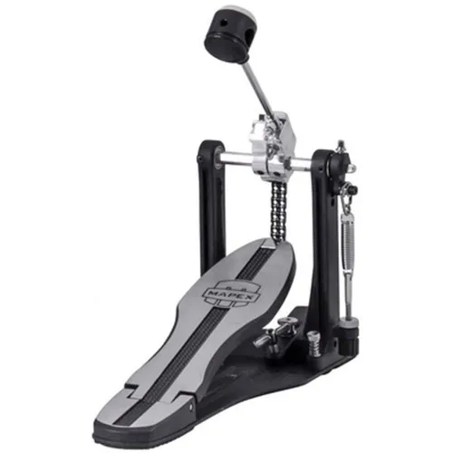 Mapex Bassdrum Pedal P600 - Doppelkette für Haltbarkeit, neu gestaltetes Hochgeschwindigkeits-Fußbrett und einziehbare Bodenspikes