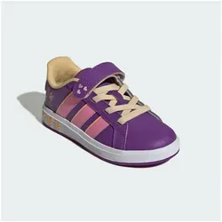 adidas Unisex Kids Disney Minnie Maus Grand Court Schuh - Bequeme Kinderschuhe mit regulärer Passform, elastischen Schnürsenkeln und Klettverschluss. Ideal für den Alltag und stylisch mit Minnie Maus Design.