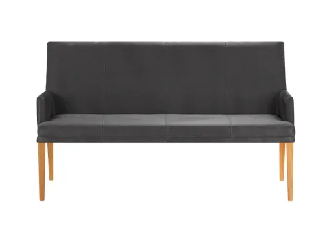 Niehoff Colorado Komfortbank Kernbuche, Leder Napoli anthrazit - Elegante Küchenbank aus Kernbuche mit anthrazitfarbenem Lederbezug. Ideal für gemütliche Essbereiche und bietet hohen Sitzkomfort bei einer Breite von ca. 160 cm.