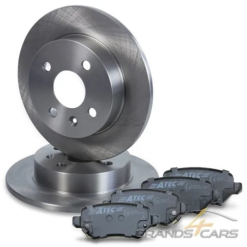 ATEC BREMSSCHEIBEN VOLL Ø240 + BREMSBELÄGE HINTEN FÜR OPEL ASTRA G 4-LOCH