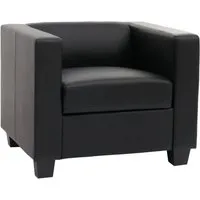 Loungesessel Lille - Kunstleder in Schwarz - Sessel aus hochwertigem Kunstleder, bietet hohe Standfestigkeit und wurde ausgezeichnet für soziale Verantwortung. Ideal für stilvolle und verantwortungsbewusste Einrichtung.