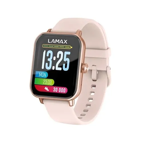 LAMAX BCool2 Play Rose Gold Smartwatch - Smartwatch für Teenager mit Gesundheitsüberwachung, über 100 Sportmodi und BT Calling für Anrufe und Benachrichtigungen. Ideal für aktive Jugendliche!