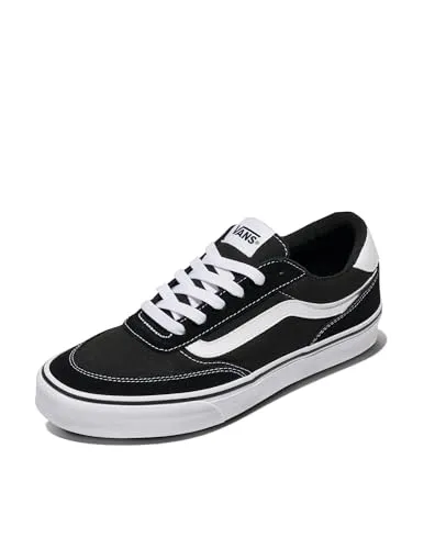 Sneaker VANS "Brooklyn LS" Gr. 42 – Sportlich und Stilvoll - Sneaker in Schwarz/Weiß aus strapazierfähigem Leder, ideal für sportlich-schicke Business-Looks. Niedriger Schaft und individuell anpassbare Schnürung sorgen für perfekten Sitz.