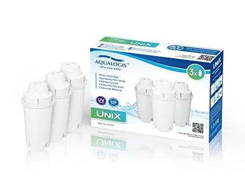 Aqualogis UniX Wasserfilterpatrone für Brita, Laica, Dafi & mehr - Hochwertige Wasserfilterpatrone zur Verbesserung des Trinkwassers, kompatibel mit beliebten Marken. Ideal für frisches und sauberes Wasser im Alltag.