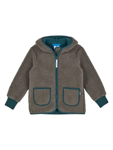finkid Fleecejacke "Makea" in Grau, Größe 80/90 für Babys - Stylische finkid Fleecejacke "Makea" in Grau - ideal für die kalte Jahreszeit. Mit Kapuze, elastischen Ärmelabschlüssen und zwei Pattentaschen für praktischen Komfort.