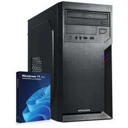 HYPER BYTE® Multi Office PC – Intel Core i3, 8GB RAM, 256GB SSD – Windows 11 Pro - Der HYPER BYTE Multi Office PC vereint Leistung und Effizienz für Büro- und Multimedia-Anwendungen. Mit vorinstalliertem Windows 11 Pro und schneller SSD ist er sofort einsatzbereit und unterstützt reibungsloses Multitasking.
