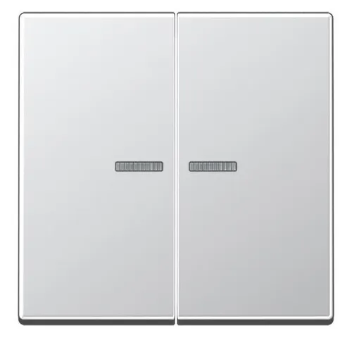 Jung A10921STRFAL KNX RF Taster 2-fach - Lichtschalter mit Duroplast-Oberfläche, ideal für die Steuerung von Jalousien und Licht, ermöglicht das Dimmen von Helligkeit und Farbtemperatur.