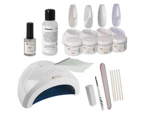 Nagelstudio Starterset klein - UV Gel Set für Einsteiger - Gel-Lacke Starterset mit hochwertigem UV-LED Kombi Gerät, ideal für Einsteiger ohne Vorkenntnisse und unschlagbares Preis-Leistungs-Verhältnis.