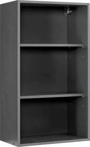 Hängeregal KOCHSTATION "KS-Bruneck", grau (grafit) – 50 cm Breite - Stylisches Hängeregal mit 3 Ablageflächen für Ihre Küche. Variabel einsetzbare Einlegeböden bieten Platz für Kochutensilien. Praktische Wandmontage und einfache Selbstmontage inklusive Aufbauanleitung.