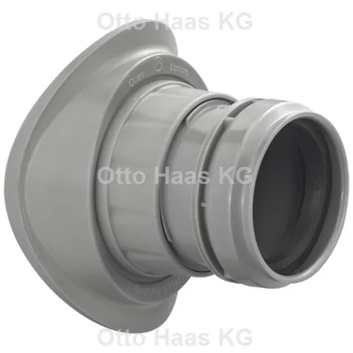 HAAS Ablaufrohr Abzweig Anschlussverbinder OHA-EASY-FIX, Isabel - DN 110/50 - Einfacher Anschluss für zusätzliche Abwasserleitungen DN 50 an gängige Rohre. Installation in 3 Schritten ohne Kleben oder Stemmen. Brandschutzklasse DIN 4102-B2, heißwasserbeständig bis 90°C.