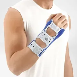 ManuLoc Größe 2 titan - Handgelenkbandagen zur Stabilisierung des Handgelenks, ermöglicht Greifbewegungen und ist einfach anzulegen – ideal für die schnelle Linderung von Schmerzen.